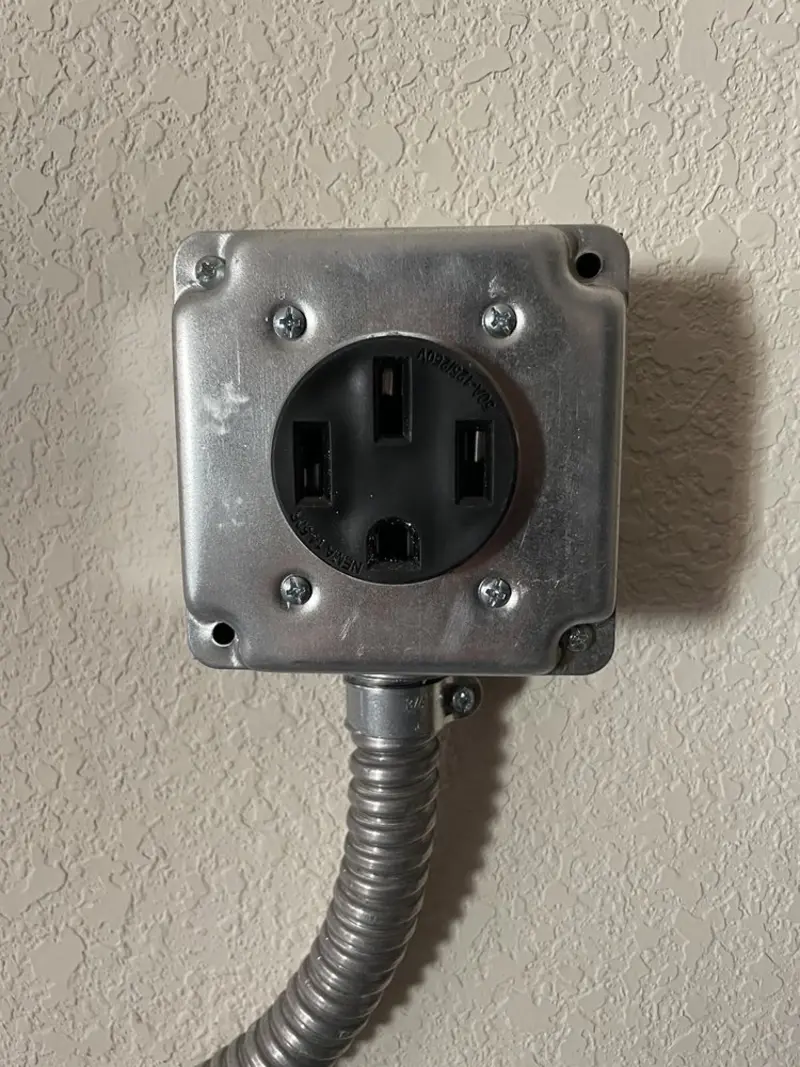 NEMA 14-50 outlet installed for Electrical Panel Upgrade in Firebaugh